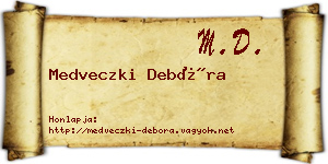 Medveczki Debóra névjegykártya